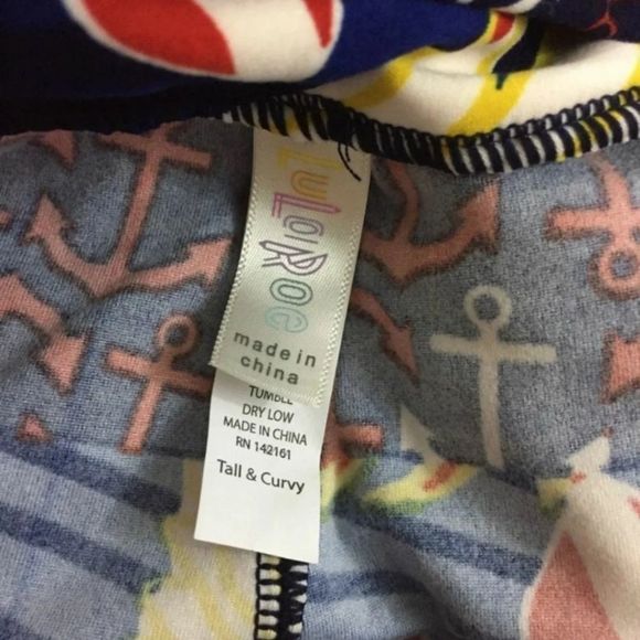Lularoe TC Anchor & Eagles Leggings! Tall & Curvy - Picture 2 of 2